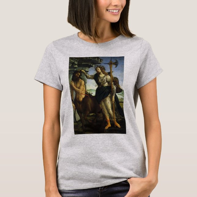 Pallas (Minerva) och Centaur av Sandro Botticelli Tee (Framsida)