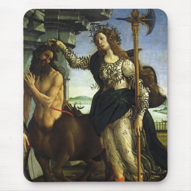 Pallas och Centaur av Sandro Botticelli Musmatta (Framsidan)