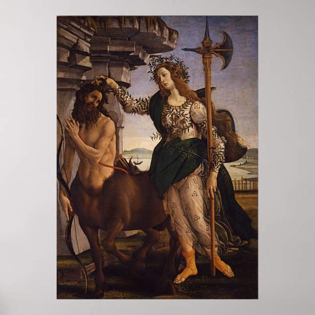Pallas och Centaur från Botticelli Poster (Framsidan)