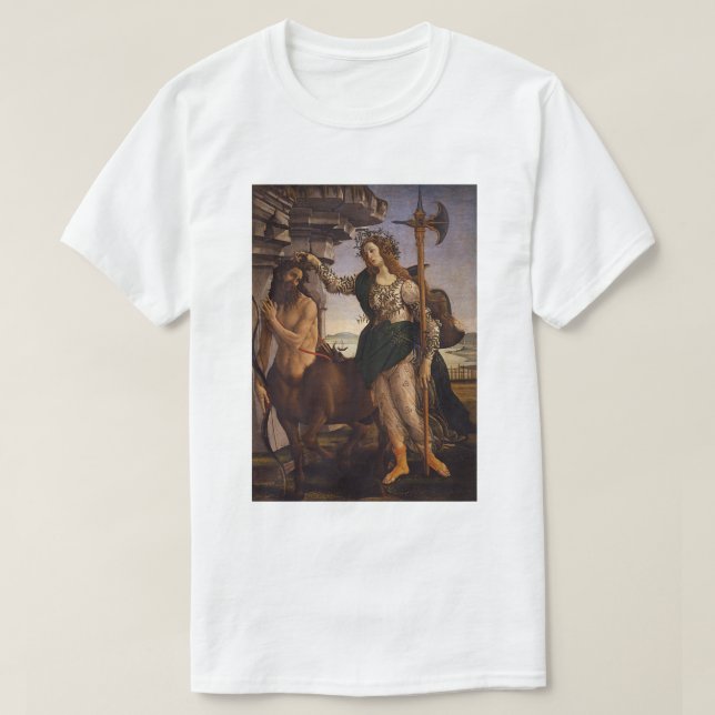 Pallas och Centaur från Botticelli Tee Shirt (Design framsida)
