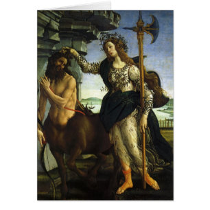 Pallas och kentauren av Sandro Botticelli Hälsningskort