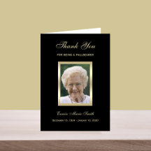 Pallbearer, tack för ditt kort med foto