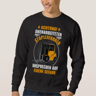 Pallet Forklift Warehouseman Logistician Say Lång Ärmad Tröja