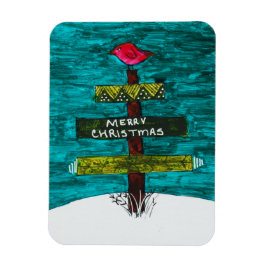 Pallet Julgran med Red Bird Magnet