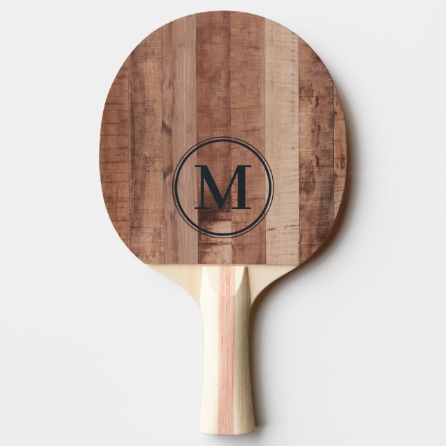 Pallet Wood Board Monogram Pingisracket (Baksidan)