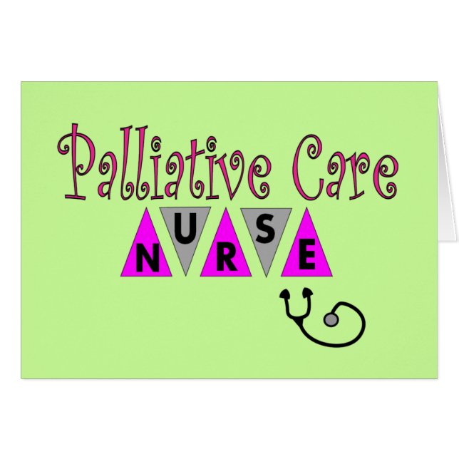 Palliative omsorgsjuksköterskagåvor hälsningskort (Framsidan Horizontal)