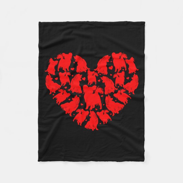 Pallon Dog Lover Funny Love Heart Pallon Valentine Fleecefilt (Framsidan)