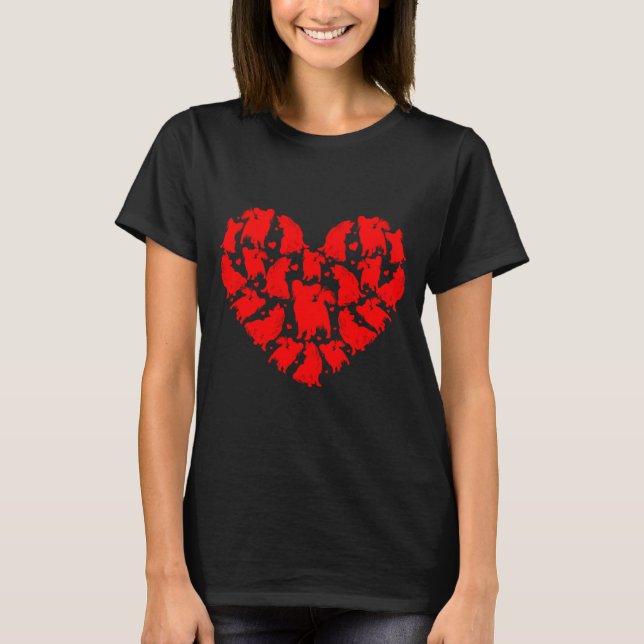 Pallon Dog Lover Funny Love Heart Pallon Valentine T Shirt (Framsida)
