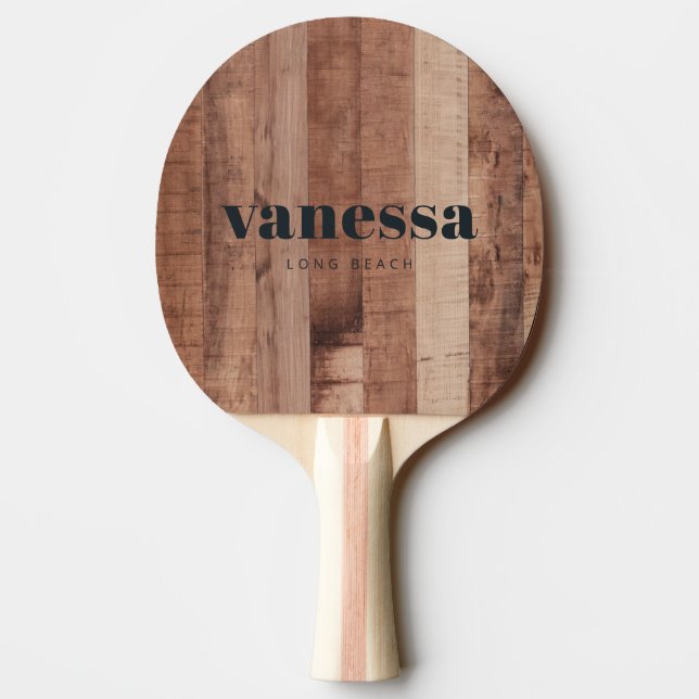Pallträbords Minimal Modern Klassisk Namn Pingisracket (Baksidan)