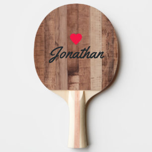 Pallträbräda Vintage Hjärtat Signatur Pingisracket