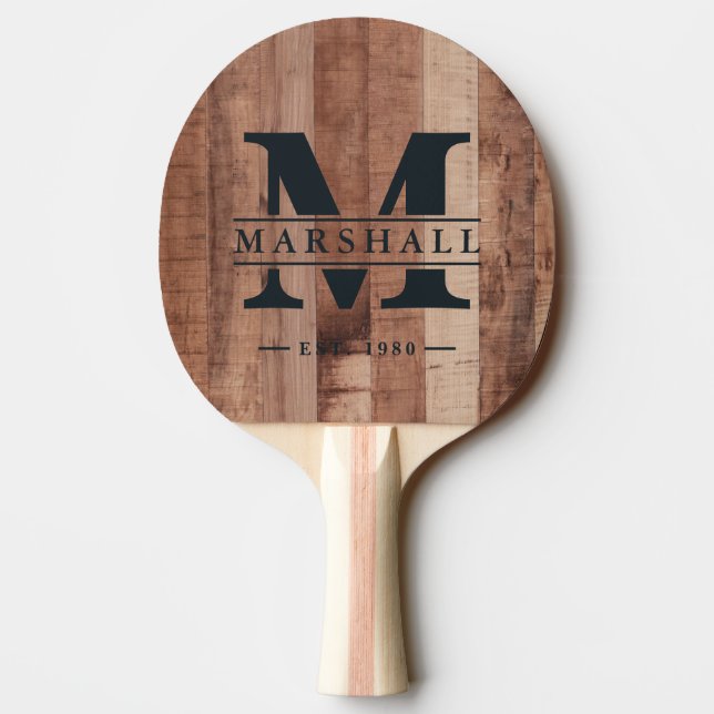 Pallvirkesbrädor  Monogram & Namnöverlägg Pingisracket (Baksidan)