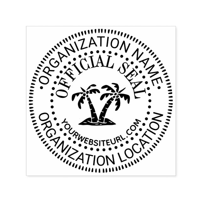 Palm #2 Generisk Anpassad Officiell Sigill Namn Pl Självfärgande Stämpel (Design)