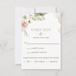 Palm, bananblad Blommig med/utan måltidsalternativ OSA Kort