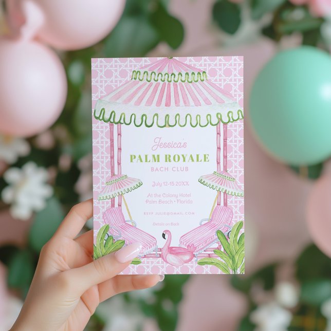 Palm Beach Cabana Bachelorette Weekend w Itinerary Inbjudningar (Skapare uppladdad)