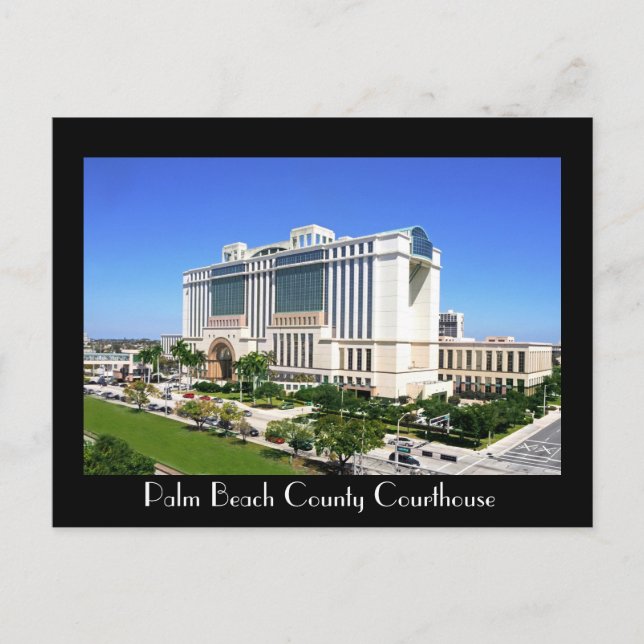 Palm Beach County Courthouse - West Palm Beach Vykort (Framsida)