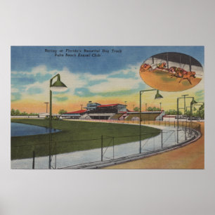 Palm Beach FL - hundkojaklubben, hundtävla spåra Poster