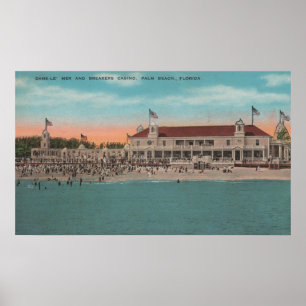 Palm Beach FL - Oceanview av säkerhetsbrytarna Poster