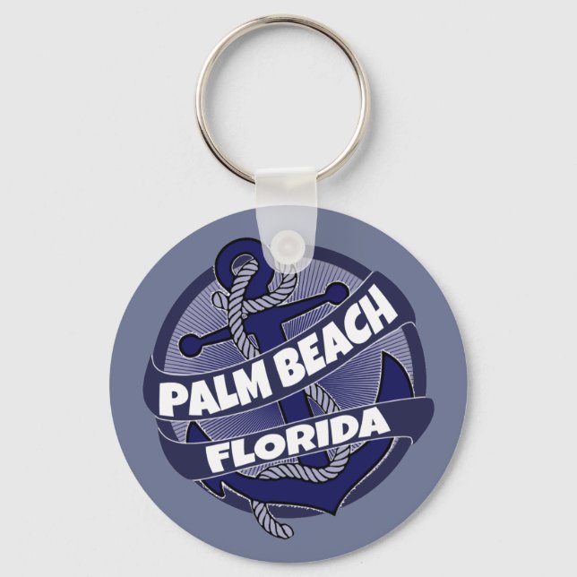 Palm Beach Florida ankare virvel nyckelring (Framsida)