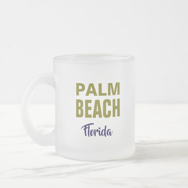 Palm Beach Florida Coffee Mug Frostad Glasmugg (Vänster)