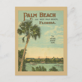 Palm Beach Florida Vintage Turism Vykort