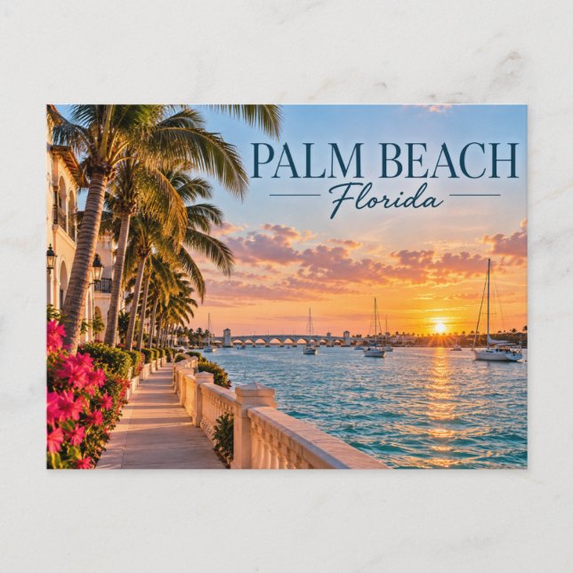 Palm Beach Florida Vykort (Framsida)