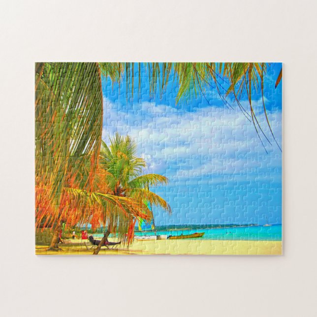 Palm Beach Montego Bay Jamaica. Pussel (Horisontell)