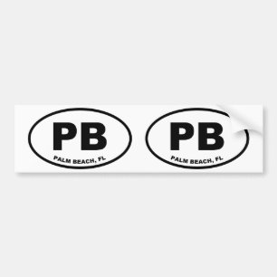 Palm Beach PB Bildekal