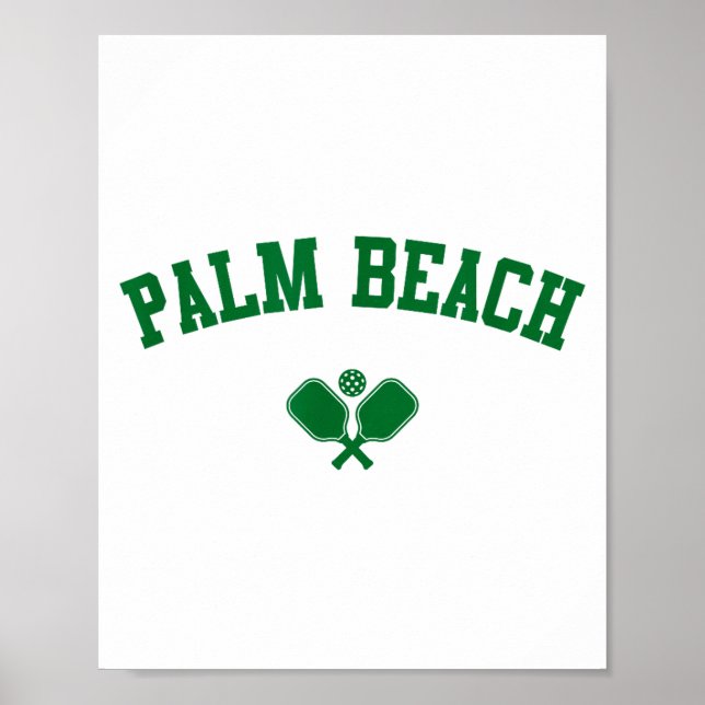 Palm beach pickleball grön  poster (Framsidan)