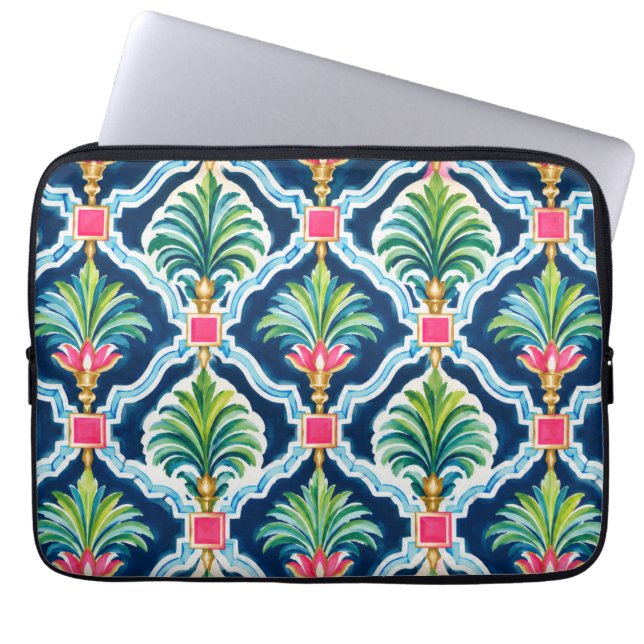 Palm Beach Preppy Bärbar Datorfodral - Marin Rosa  (Framsidan)