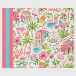 Palm Beach Preppy Inpackningspapper Presentpapper