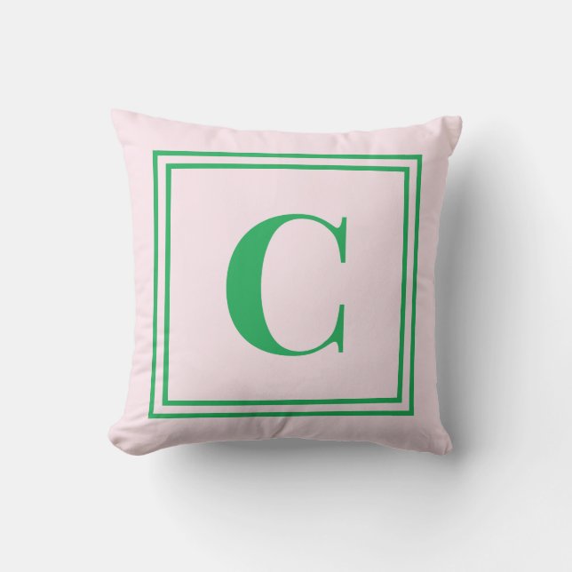 Palm Beach Preppy Monogram Throw Pillow Kudde (Framsida)