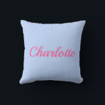 Palm Beach Preppy Personalized Name Throw Pillow  Kudde<br><div class="desc">Colorful Custom Name Dorm Pillow | Preppy College Dorm Decor Brighten your space with this Palm Beach preppy personalized name throw pillow, featuring a bold custom name in vibrant resort-inspired colors. Designed with a clean script style and cheerful coastal palette, this pillow adds personality and color to college dorm rooms,...</div>