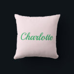 Palm Beach Preppy Personalized Name Throw Pillow  Kudde<br><div class="desc">Colorful Custom Name Dorm Pillow | Preppy College Dorm Decor Brighten your space with this Palm Beach preppy personalized name throw pillow, featuring a bold custom name in vibrant resort-inspired colors. Designed with a clean script style and cheerful coastal palette, this pillow adds personality and color to college dorm rooms,...</div>