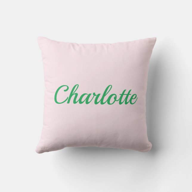 Palm Beach Preppy Personalized Name Throw Pillow  Kudde (Baksida)