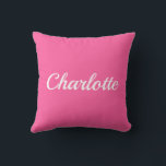 Palm Beach Preppy Personalized Name Throw Pillow  Kudde<br><div class="desc">Colorful Custom Name Dorm Pillow | Preppy College Dorm Decor Brighten your space with this Palm Beach preppy personalized name throw pillow, featuring a bold custom name in vibrant resort-inspired colors. Designed with a clean script style and cheerful coastal palette, this pillow adds personality and color to college dorm rooms,...</div>