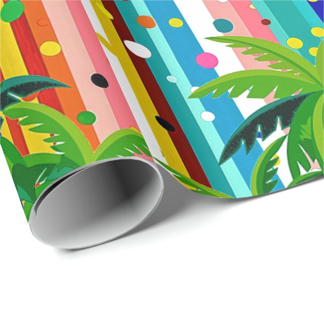 Palm Boulder • Miami Födelsedag & Pastellabstrakt Presentpapper (Rullad Hörn)