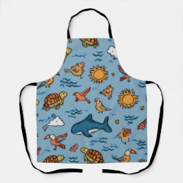 Palm Coast All-Over Print Förkläde Present