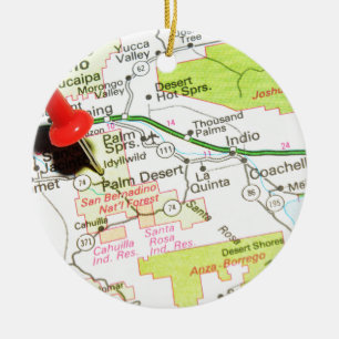 Palm Desert Kalifornien Julgransprydnad Keramik