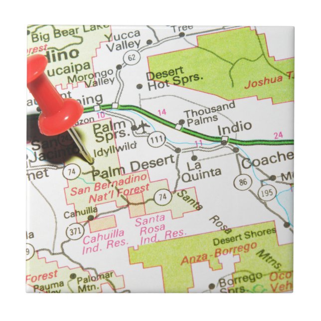 Palm Desert Kalifornien Kakelplatta (Framsidan)