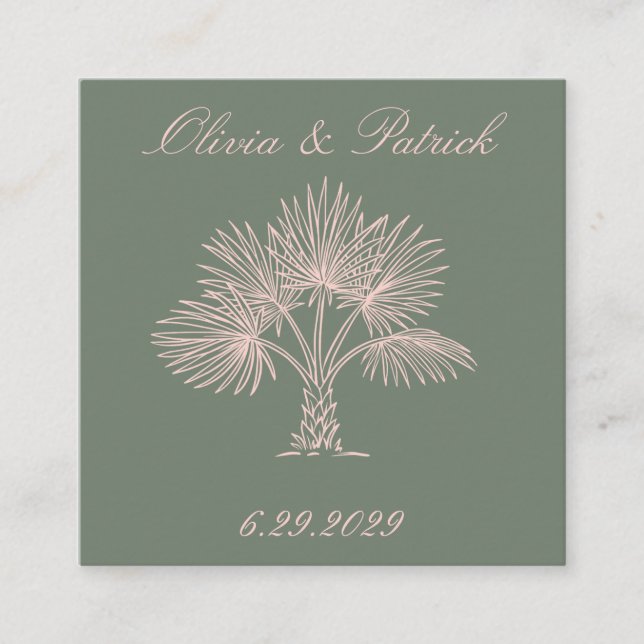 Palm-inbjudan kort (Framsida)
