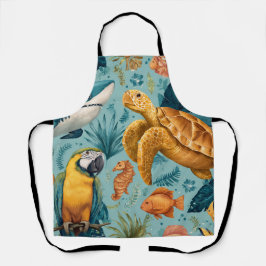 Palm Island All-Over Print Förkläde Present