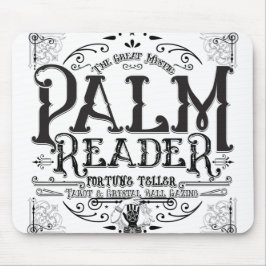 Palm Läsare Vintage Magi Spådom Skylt Musmatta