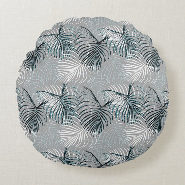 Palm Leo Djurtryck Glam 2 Rund Kudde (Framsidan)