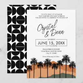 Palm Modern Wedding Invitation (nuetral) Inbjudningar