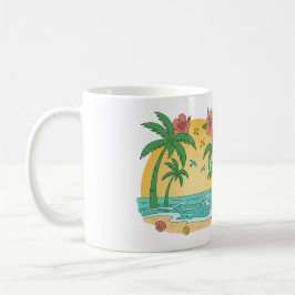 Palm Paradise Tropical Beach Mug Kaffemugg