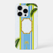 Palm Royale Poolside Blue Personlig Telefonfodral