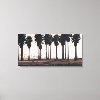 Palm siluetter vid vattnet | Panorama foto Ca Canvastryck