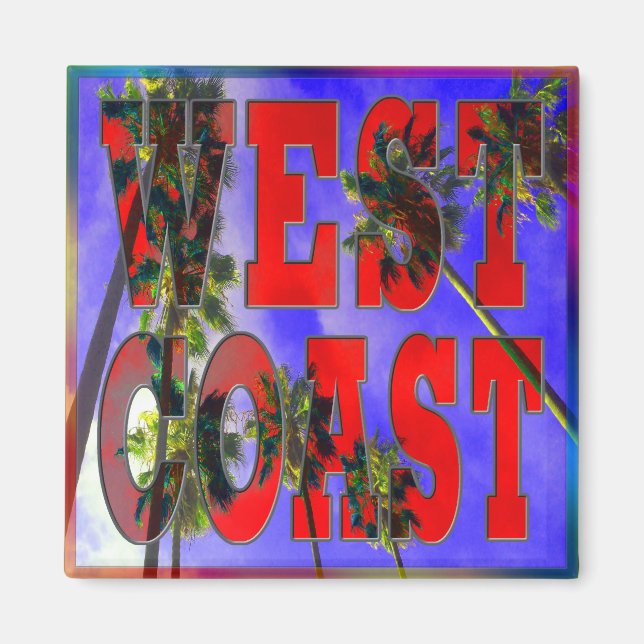 "Palm Sky: Västkusten" Magnet (Framsidan)