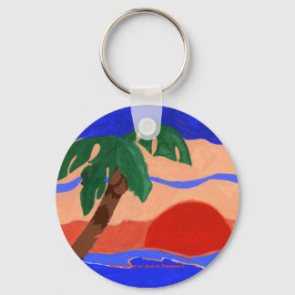 Palm Solnedgång Nyckelring