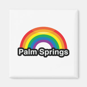 PALM SPRING LGBT PRIDEREGNBÅGE - .PNG MAGNET